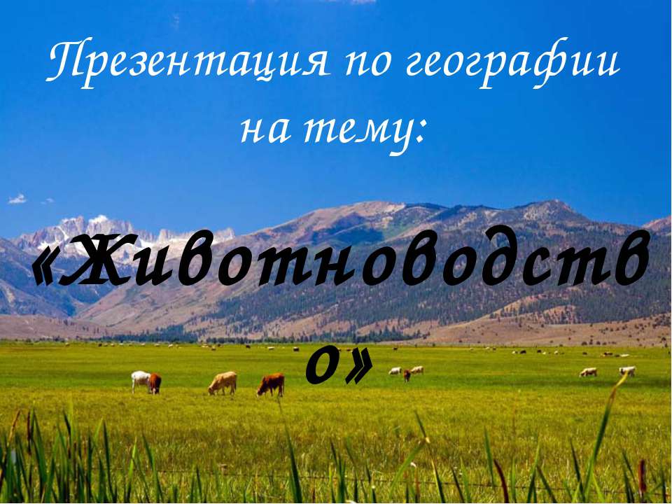 Животноводство  - Скачать презентации бесплатно | Читать или скачать учебники для школы онлайн бесплатно ☑ Школьные учебники school-textbook.com