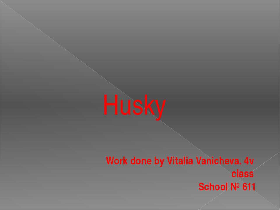 Husky - Скачать презентации бесплатно ☑ Презентации по предметам на gdz-books.ru