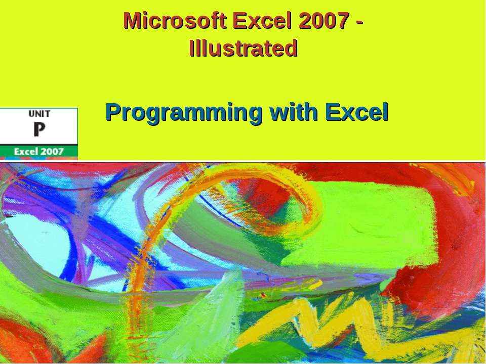 Microsoft Excel 2007 - Programming with Excel  - Скачать презентации бесплатно | Читать или скачать учебники для школы онлайн бесплатно ☑ Школьные учебники school-textbook.com