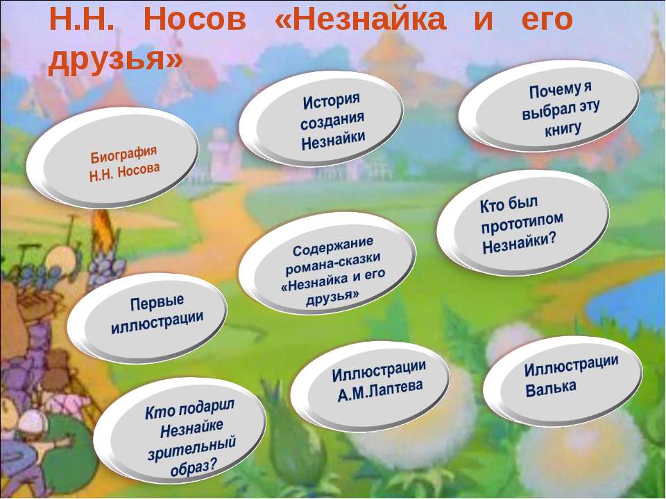 Н.Н. Носов «Незнайка и его друзья»  - Скачать презентации бесплатно | Читать или скачать учебники для школы онлайн бесплатно ☑ Школьные учебники school-textbook.com