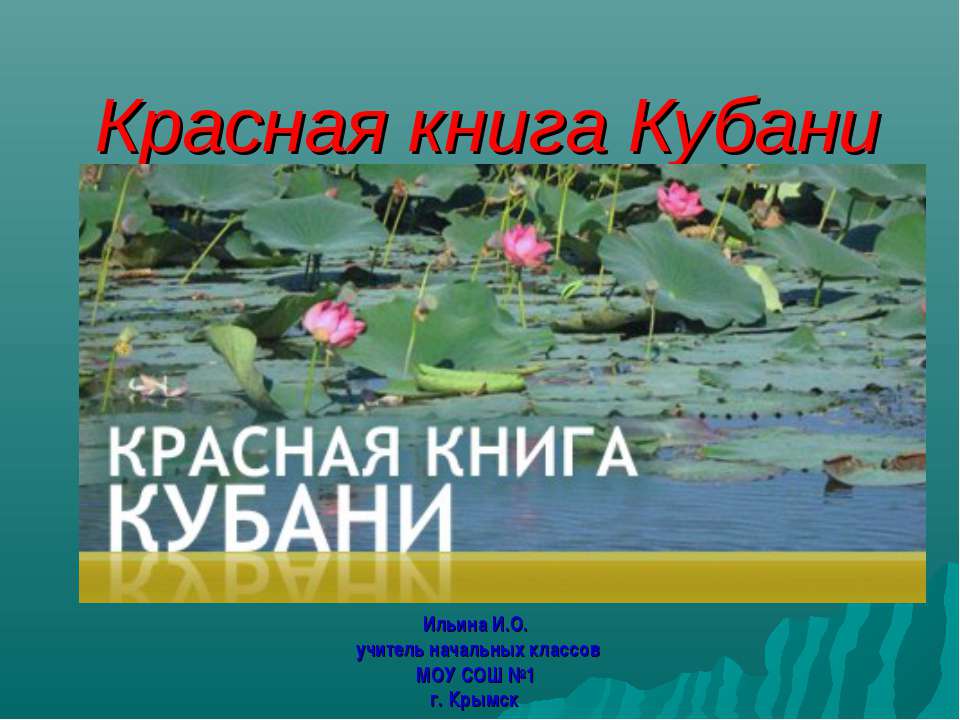 Красная книга Кубани - Скачать презентации бесплатно ☑ Презентации по предметам на gdz-books.ru
