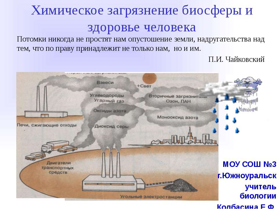Химическое загрязнение биосферы и здоровье человека - Скачать презентации бесплатно ☑ Презентации по предметам на gdz-books.ru