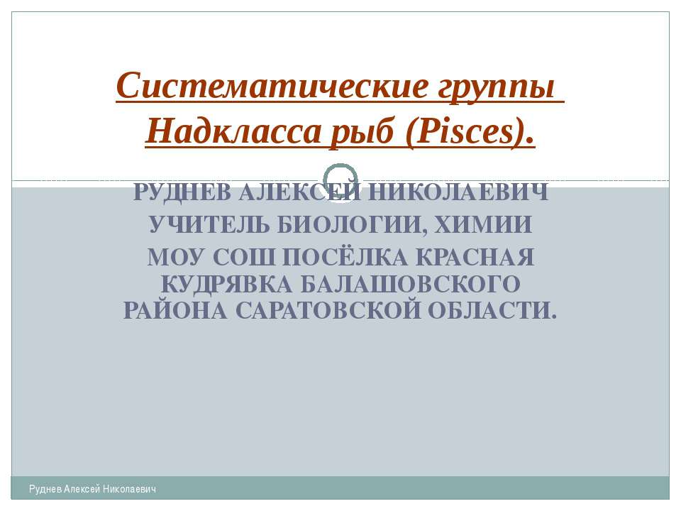 Систематические группы Надкласса рыб (Pisces) - Скачать презентации бесплатно ☑ Презентации по предметам на gdz-books.ru