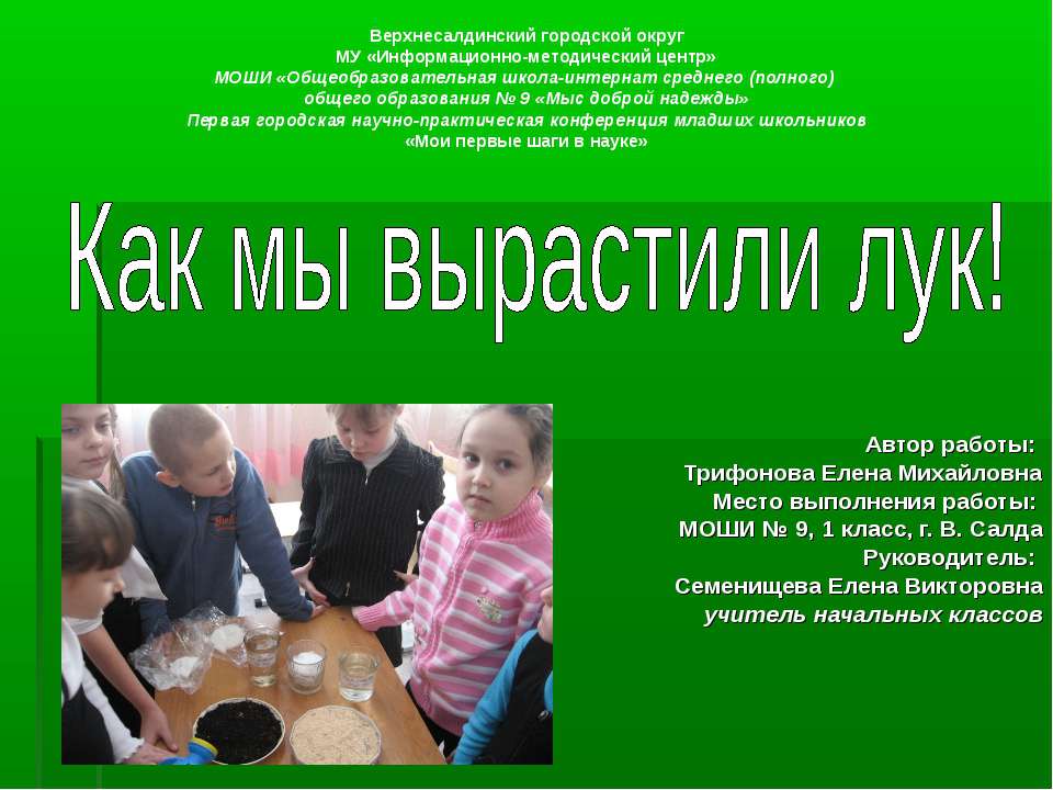 Как мы вырастили лук! - Скачать презентации бесплатно ☑ Презентации по предметам на gdz-books.ru