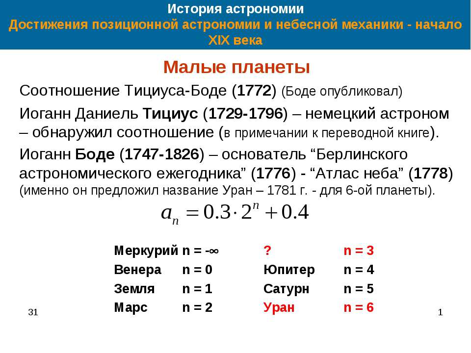 Достижения позиционной астрономии и небесной механики - начало XIX века - Скачать презентации бесплатно ☑ Презентации по предметам на gdz-books.ru