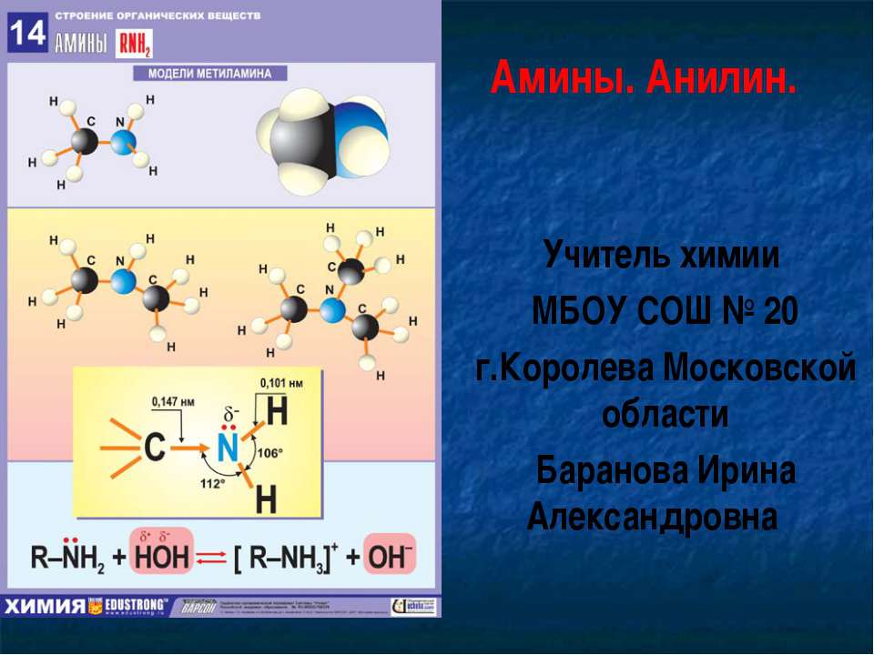 Амины. Анилин  - Скачать презентации бесплатно | Читать или скачать учебники для школы онлайн бесплатно ☑ Школьные учебники school-textbook.com