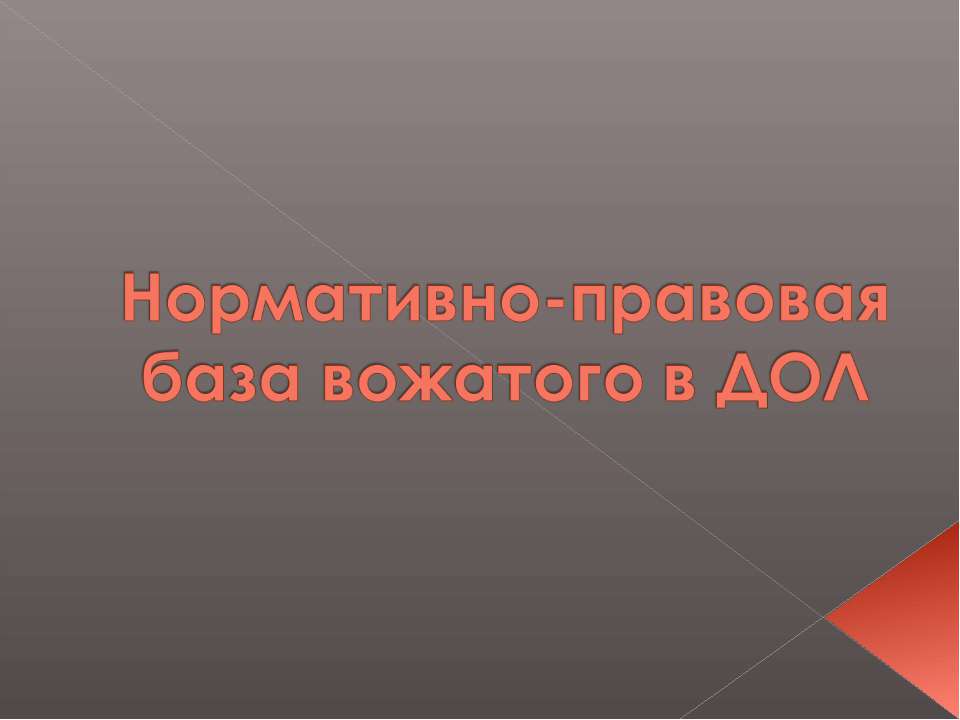 Нормативно-правовая база вожатого в ДОЛ  - Скачать презентации бесплатно | Читать или скачать учебники для школы онлайн бесплатно ☑ Школьные учебники school-textbook.com