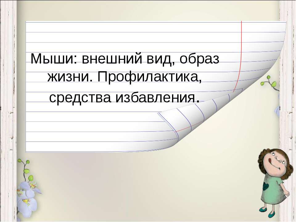 Мыши: внешний вид, образ жизни. Профилактика, средства избавления - Скачать презентации бесплатно ☑ Презентации по предметам на gdz-books.ru