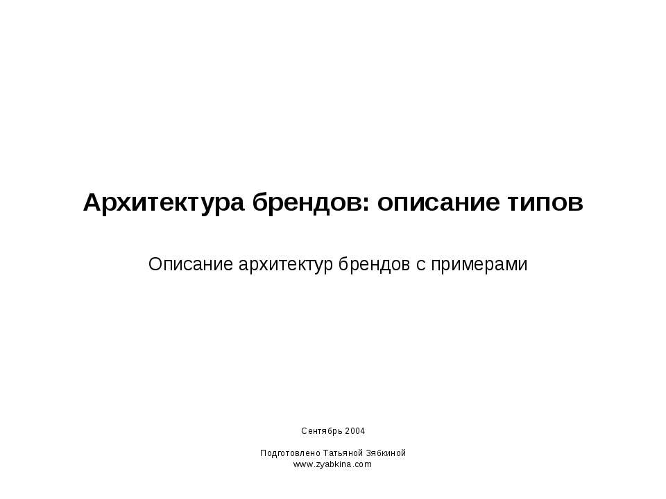 Архитектура брендов: описание типов. Описание архитектур брендов с примерами  - Скачать презентации бесплатно | Читать или скачать учебники для школы онлайн бесплатно ☑ Школьные учебники school-textbook.com
