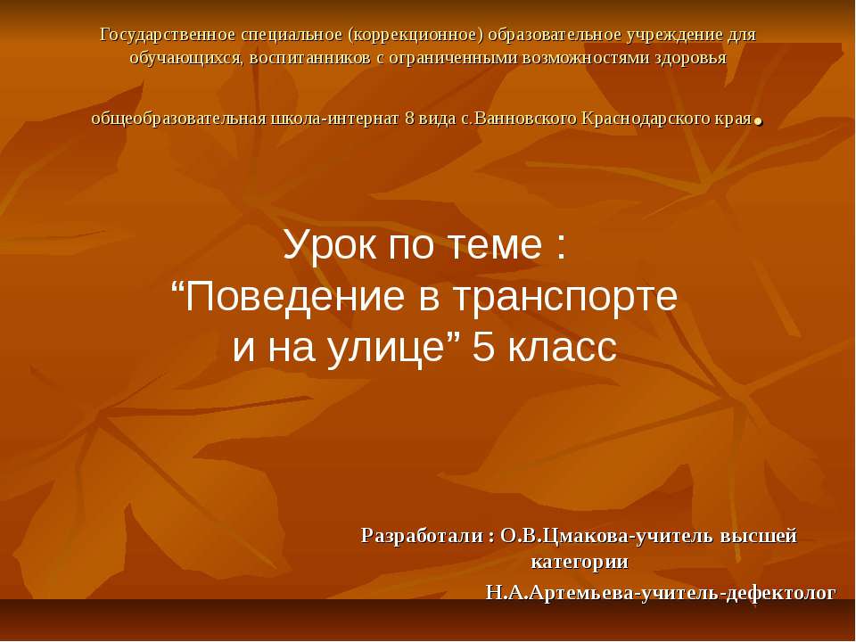 Поведение в транспорте и на улице (5 класс)  - Скачать презентации бесплатно | Читать или скачать учебники для школы онлайн бесплатно ☑ Школьные учебники school-textbook.com