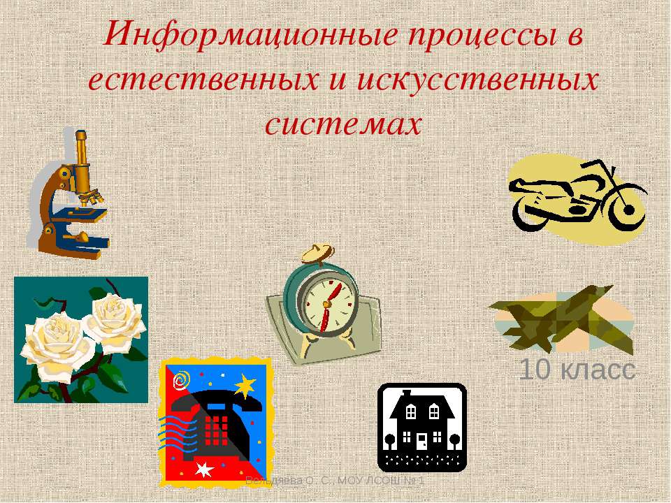 Информационные процессы в естественных и искусственных системах - Скачать презентации бесплатно ☑ Презентации по предметам на gdz-books.ru