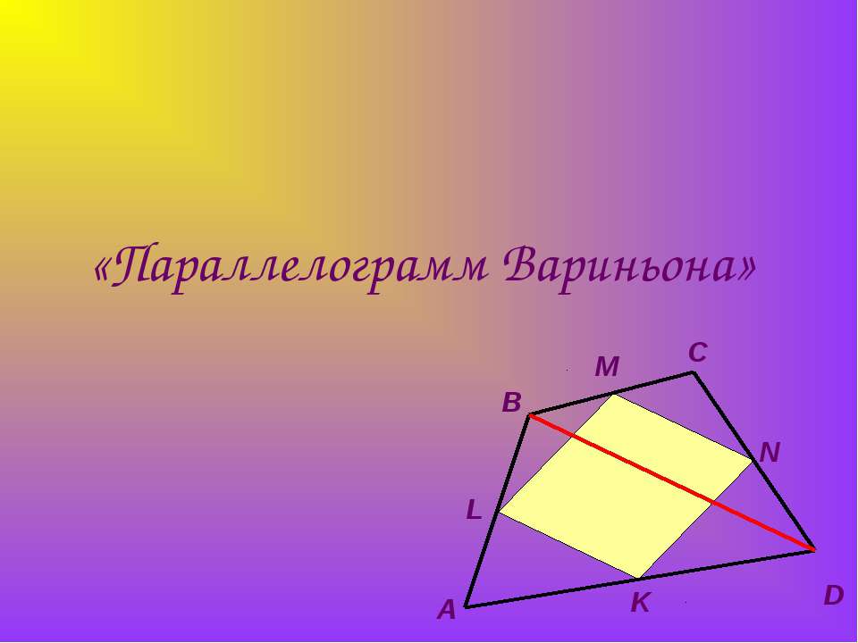 Параллелограмм Вариньона  - Скачать презентации бесплатно | Читать или скачать учебники для школы онлайн бесплатно ☑ Школьные учебники school-textbook.com
