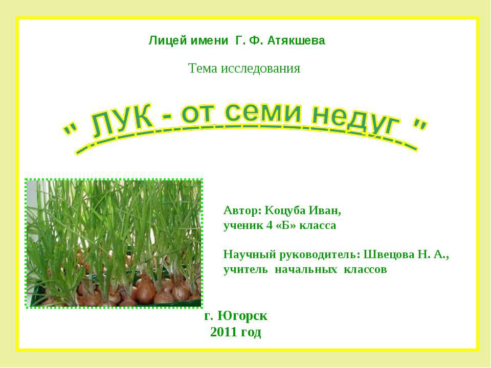 Лук от семи недуг - Скачать презентации бесплатно ☑ Презентации по предметам на gdz-books.ru