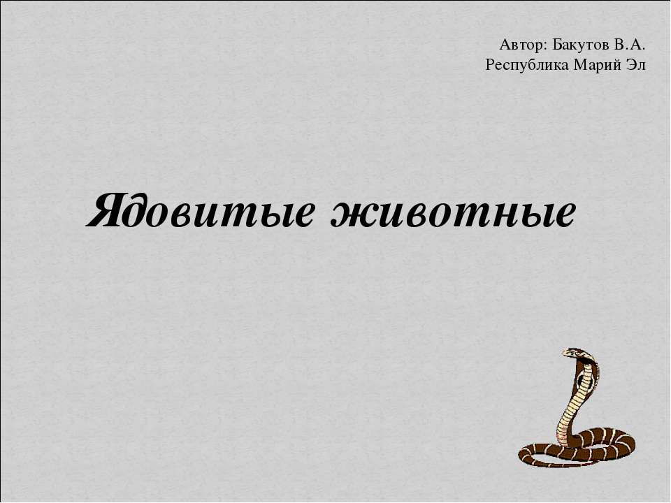 Ядовитые животные 5 класс  - Скачать презентации бесплатно | Читать или скачать учебники для школы онлайн бесплатно ☑ Школьные учебники school-textbook.com