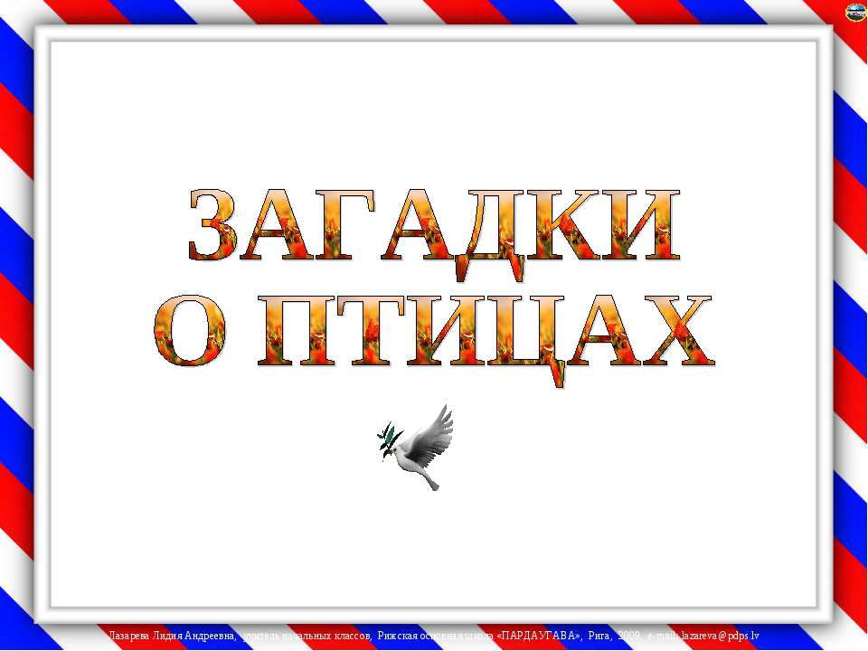 Загадки о птицах - Скачать презентации бесплатно ☑ Презентации по предметам на gdz-books.ru