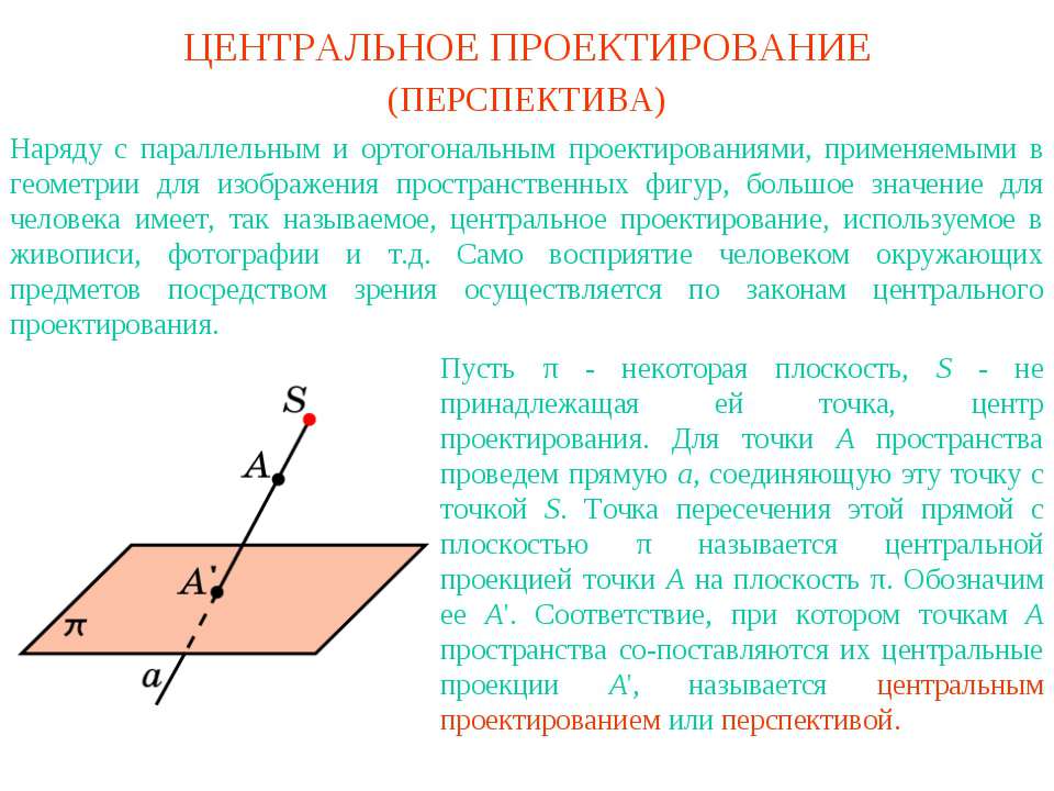 Центральное проектирование (перспектива)  - Скачать презентации бесплатно | Читать или скачать учебники для школы онлайн бесплатно ☑ Школьные учебники school-textbook.com