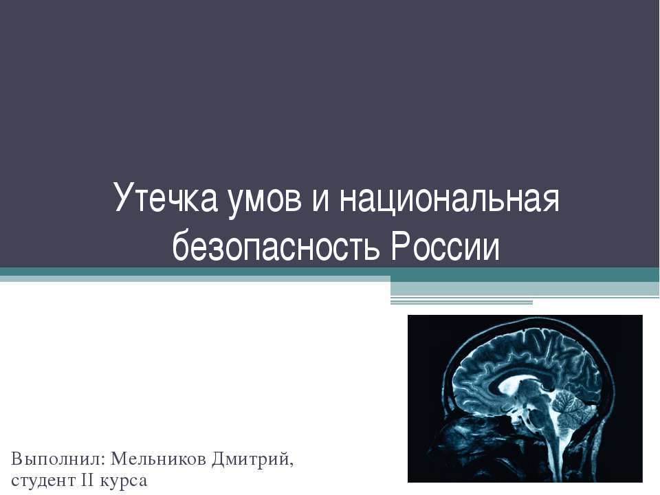 Утечка умов и национальная безопасность России - Скачать презентации бесплатно ☑ Презентации по предметам на gdz-books.ru
