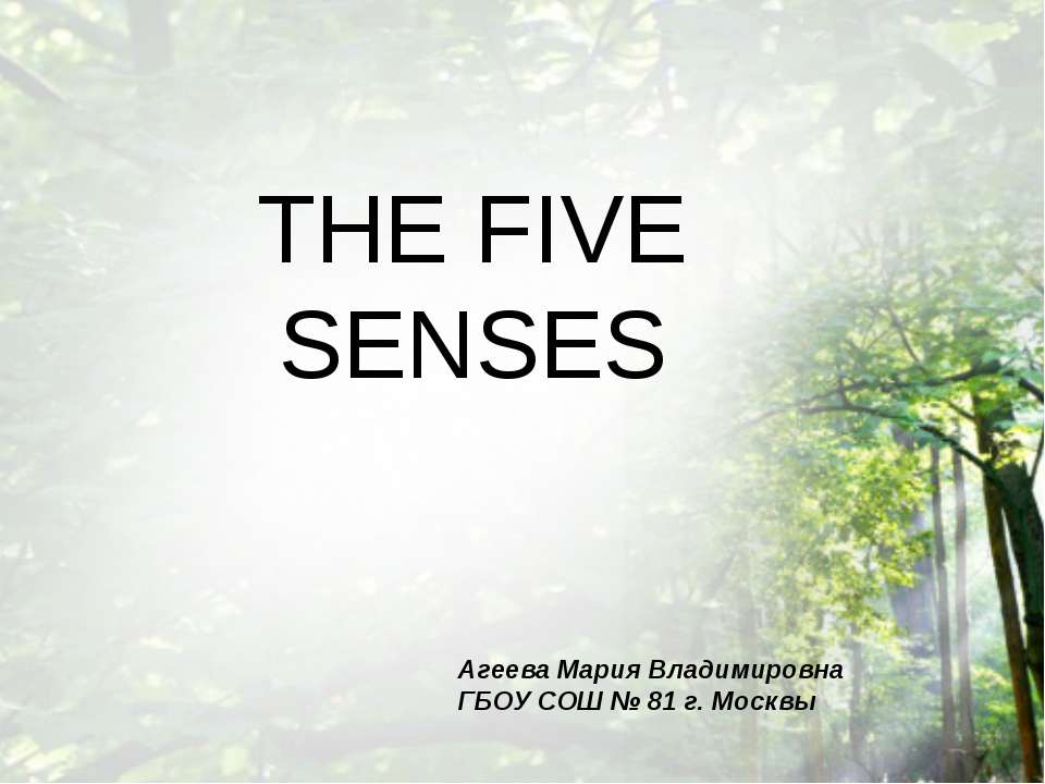 The five senses - Скачать презентации бесплатно ☑ Презентации по предметам на gdz-books.ru