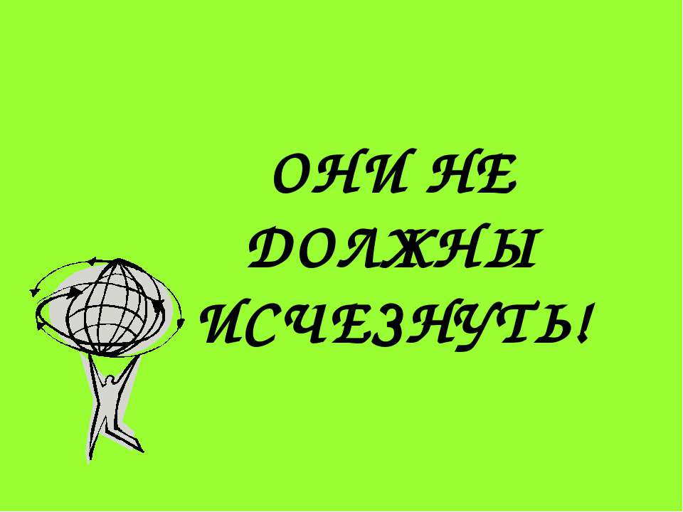 Они не должны исчезнуть! - Скачать презентации бесплатно ☑ Презентации по предметам на gdz-books.ru