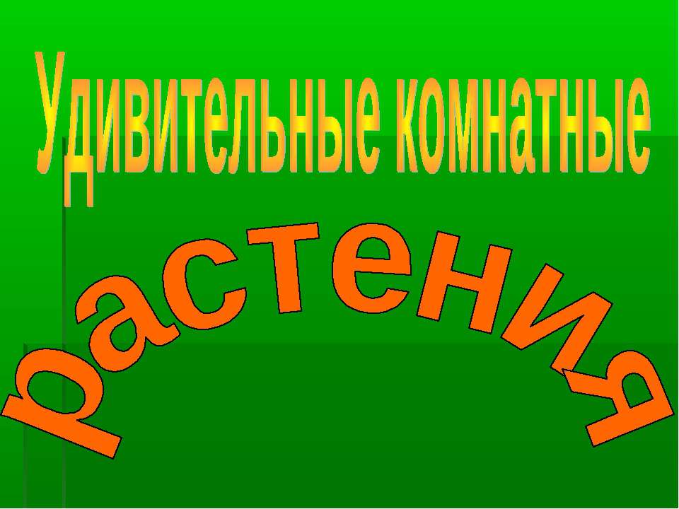 Удивительные комнатные растения - Скачать презентации бесплатно ☑ Презентации по предметам на gdz-books.ru
