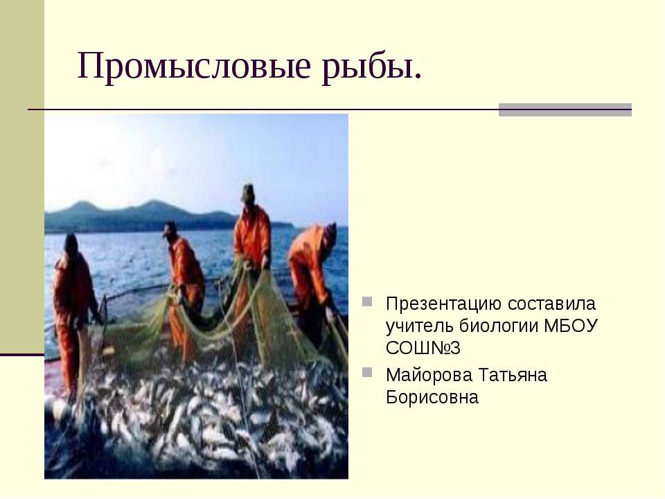 Промысловые рыбы  - Скачать презентации бесплатно | Читать или скачать учебники для школы онлайн бесплатно ☑ Школьные учебники school-textbook.com