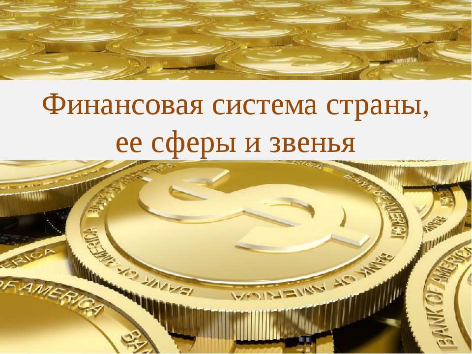 Финансовая система страны, ее сферы и звенья - Скачать презентации бесплатно ☑ Презентации по предметам на gdz-books.ru
