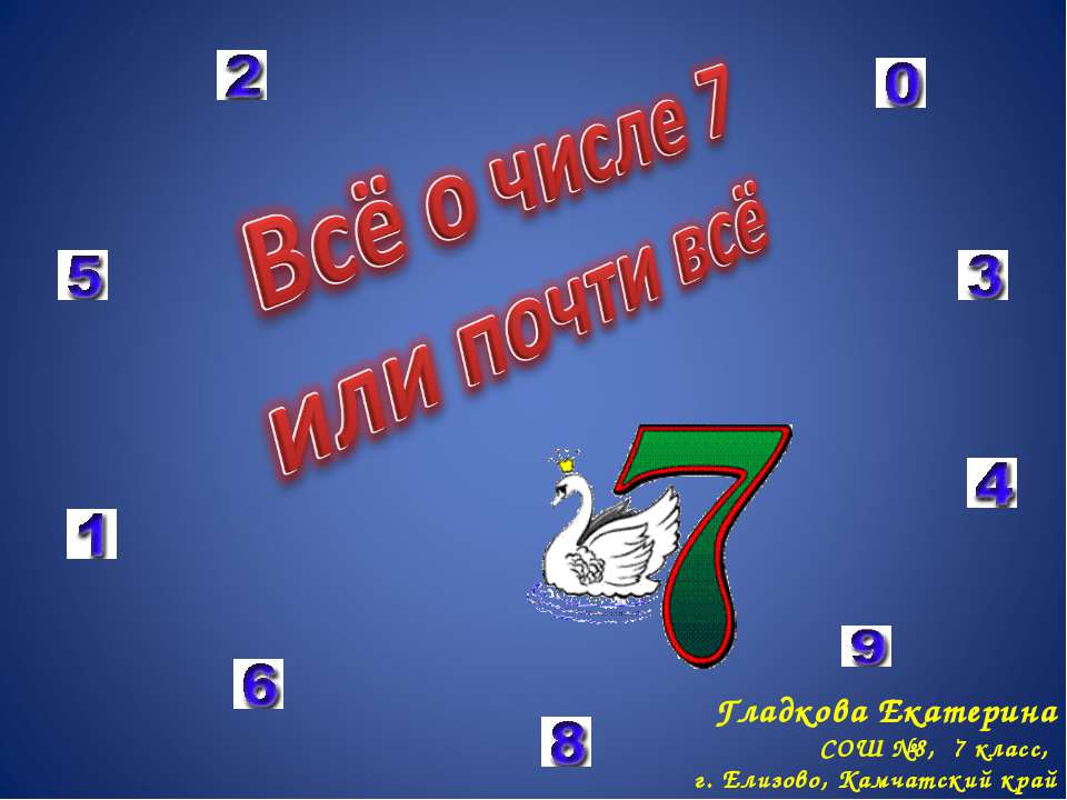 Всё о числе 7 или почти всё - Скачать презентации бесплатно ☑ Презентации по предметам на gdz-books.ru