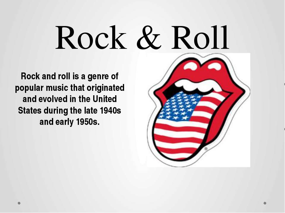 Rock & Roll - Скачать презентации бесплатно ☑ Презентации по предметам на gdz-books.ru