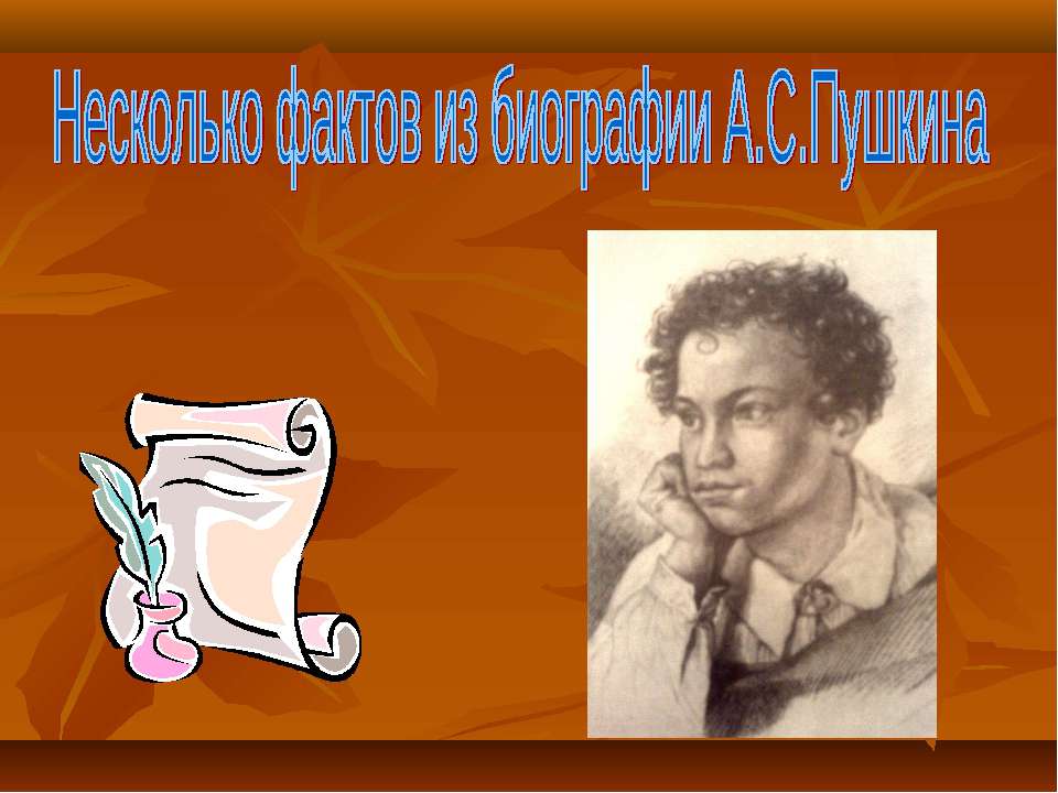 Несколько фактов из биографии А.С.Пушкина  - Скачать презентации бесплатно | Читать или скачать учебники для школы онлайн бесплатно ☑ Школьные учебники school-textbook.com