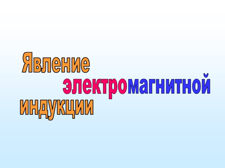 Презентация по физике на тему "Электромагнитная индукция" (9 класс) - Скачать презентации бесплатно ☑ Презентации по предметам на gdz-books.ru