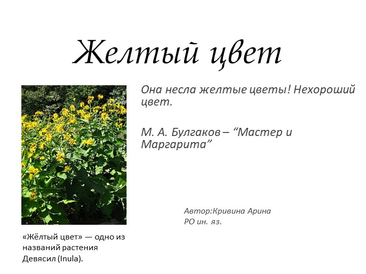 Презентация "Значение желтого цвета" - Скачать презентации бесплатно ☑ Презентации по предметам на gdz-books.ru
